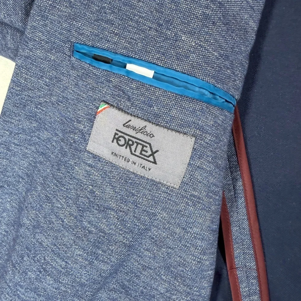 Bonobos 40R Italian Fabric 100% Cotton Soft Stretch Deep Blue Sport Coat Casual